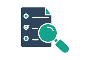 Diagnostic icon. solid icon style. icon related to assessment. business elements illustration vector