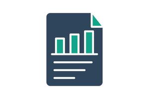 Report icon. solid icon style. icon related to Assessment. business elements illustration vector