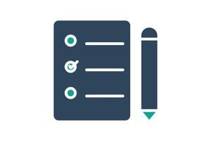Assessment icon. solid icon style. icon related to business. business elements illustration vector