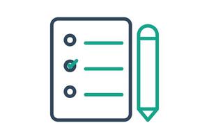 Assessment icon. line icon style. icon related to business. business elements illustration vector