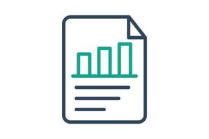 Report icon. line icon style. icon related to Assessment. business elements illustration vector