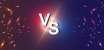 Versus concept with vibrant effects vector