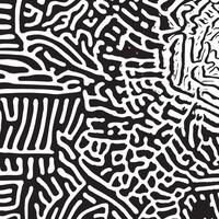 High contrast black and white abstract texture with flowing maze like lines ideal for backgrounds modern design overlays packaging prints and creative digital artwork vector