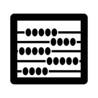 Black and White Abacus Icon with Circular Beads Simple Design. vector