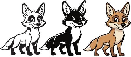 Three set of Coyotes vector