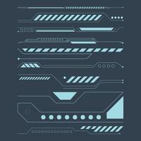 futuristic technology frame lines vector