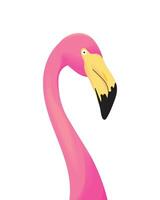 A cute pink flamingo in a clean and minimal style. Great for tropical themes, summer designs, or wildlife and exotic bird content. vector