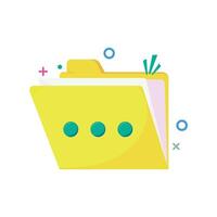 Colorful flat illustration of a cute yellow folder icon. Perfect for UI design, app interface, and file or document system visuals. Modern and simple style for creative digital use. vector