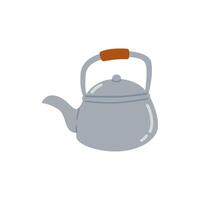 a tea kettle with a handle on a white background vector