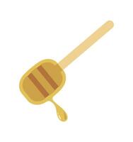 honey stick with honey dripping on it vector