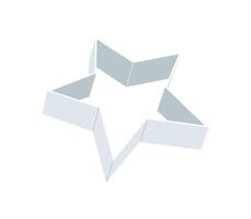 a star shaped cookie cutter on a white background vector