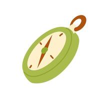 a green and brown compass icon on a white background vector