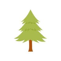 pine tree icon in flat style illustration vector