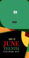 Juneteenth Freedom Day June 19. Background design and abstract ornaments for campaigns, ads, cards vector