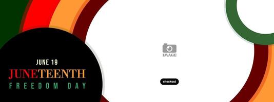 Juneteenth Freedom Day on June 19. Banner design templates colorful circle ornaments for greetings, ads, motion vector