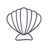 a shell icon on a white background vector
