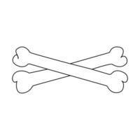 This art shows a dog bone in a simple style. vector