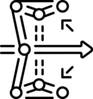 A linear style icon representing mechanical system vector