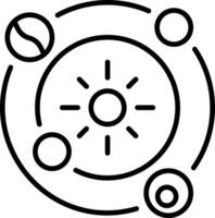 An outline style icon depicting astrophysics vector