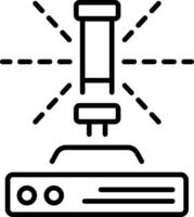 A line style icon showing laser pointer vector