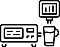 An outline style icon depicting spectrometer vector