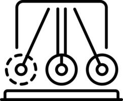 A line style icon showing pendulum vector