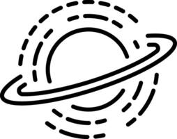 A linear style icon representing black hole vector