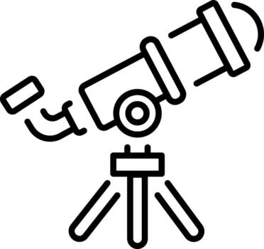 un lineal estilo icono representando telescopio vector