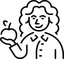 A linear style icon representing newton vector