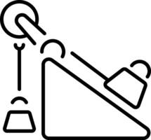 An outline style icon depicting inertia physics vector