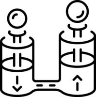 A line style icon showing hydraulic system vector