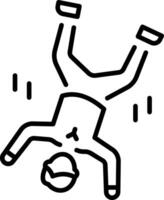 A line style icon showing free fall vector