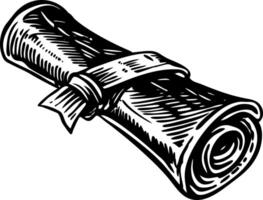 A vintage style illustration showing scroll seal vector