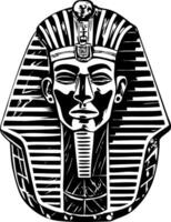 A glyph style illustration representing pharaoh mask vector