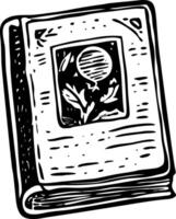 A glyph style illustration representing historical book vector