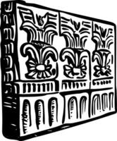 A vintage style illustration showing ancient wall vector