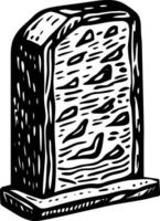 A vintage style illustration showing stone tablet vector