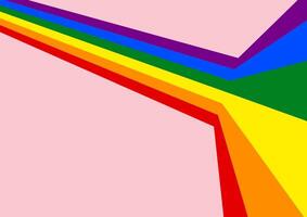 Rainbow Gradient Rainbow gradient lines on pink ground show rainbow power sign of inclusiveness vector