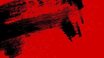 Red background with some diagonal black brush strokes in some areas. vector