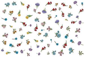 Abstract flower on white background. vector