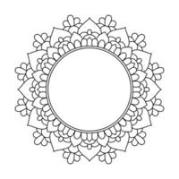 Mesmerizing Circular Maze Mandala Coloring Book Page vector