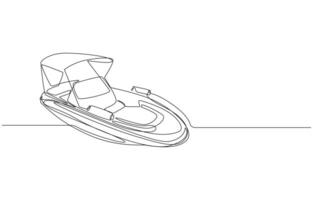 Marine Time concept continuous line drawing vector