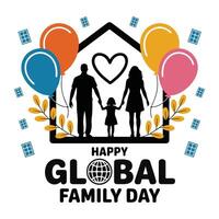 Unity in Diversity Illustration for Global Family Day vector