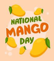 National Mango Day banner background, can use for greeting card, poster, template vector
