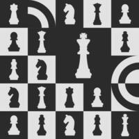 International Chess Day background for web template, landing page with geometric mosaic vector