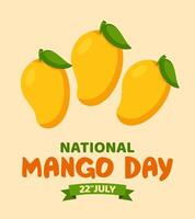 National Mango Day banner can use for greeting card, poster, template vector