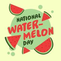 National watermelon Day banner background, can use for greeting card, poster, template vector