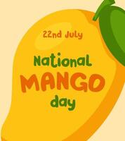 National Mango Day banner background, can use for greeting card, poster vector