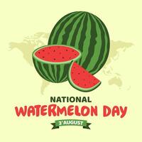 National watermelon Day banner background, can use for greeting card, poster vector