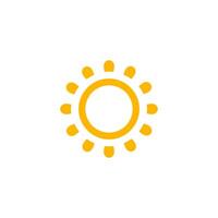 Minimal Sun Symbol With Ring Center. Great For Morning UI, Solstice Themes, Weather Apps, And Heat-Related Digital Signs. Bright Clean Look. Illustration. vector